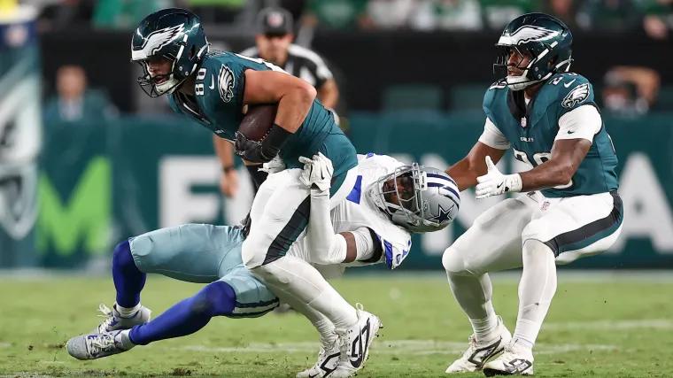Eagles' Dallas Goedert, Landon Dickerson, Will Shipley get concerning injury updates