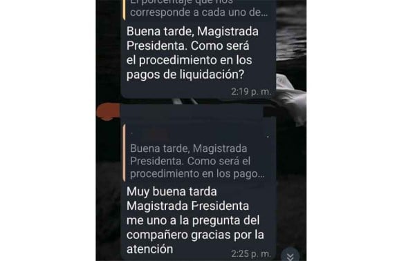 ¿Señora, cómo será el proceso de liquidación?