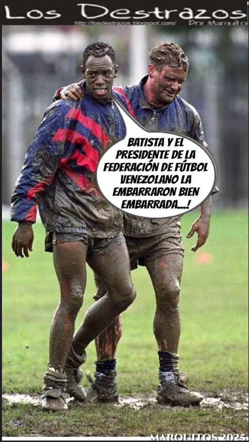 (Caricatura) Los Destrazos por Marquitos: Hasta curando los federativos del fútbol venezolano dejan de ser una deshonra para el país