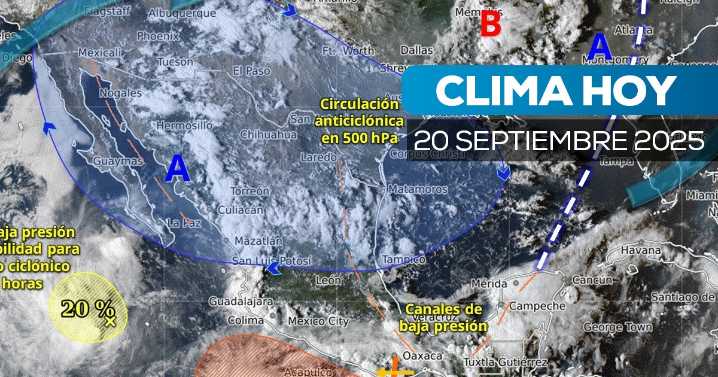 Clima en México el fin de semana podría cambiar tus planes: temperaturas 20 de septiembre 2025