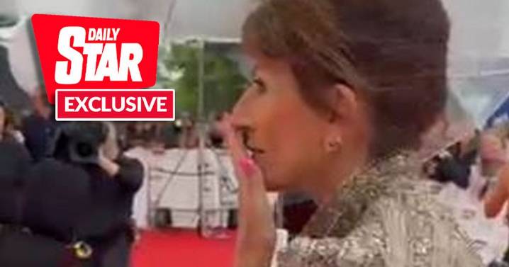 Davina McCall makes very naughty comment at NTAs in teeny diamond mini dress
