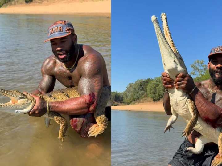Un influencer quedó envuelto en una polémica: se grabó a atrapando un cocodrilo y lo compartió en sus redes