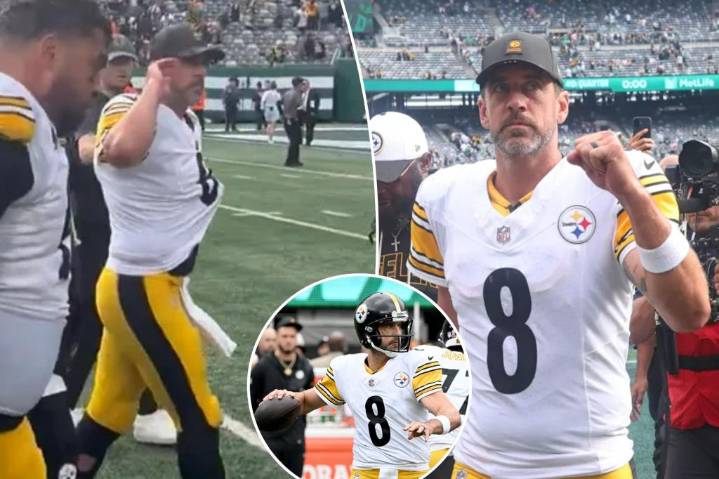 Aaron Rodgers taunts Jets fans on way out of MetLife