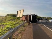 Garupá: Despistó un camión en el Acceso Sur y dejó un herido