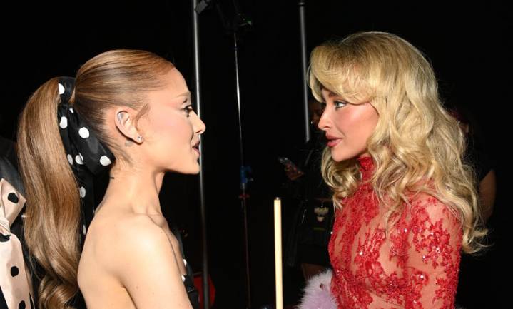 Ariana Grande & Sabrina Carpenter’s History Revealed After VMAs 2025 Moment: They Actually Go Way Back! | 2025 MTV VMAs, Ariana Grande, MTV VMAs, Sabrina Carpenter | Just Jared: Celebrity News and Gos