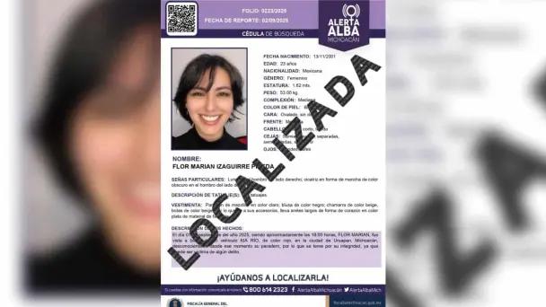 Hallan a tiktoker desaparecida en Uruapan