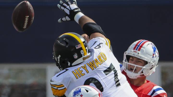 Cam Heward on Rhamondre Stevenson's fumbling issues: "We were aware every time he was in the game"