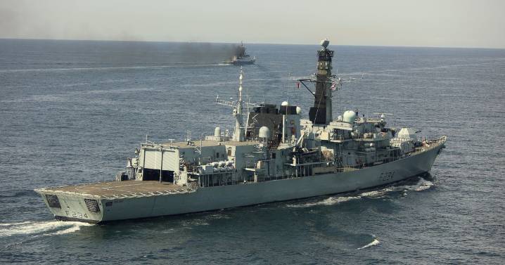 Royal Navy shadows Russian warship and freighter through British seas