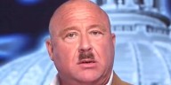 Alex Jones sports Hitler mustache