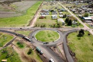Avanza la obra estratégica de la rotonda en el acceso a Seguí sobre Ruta 32