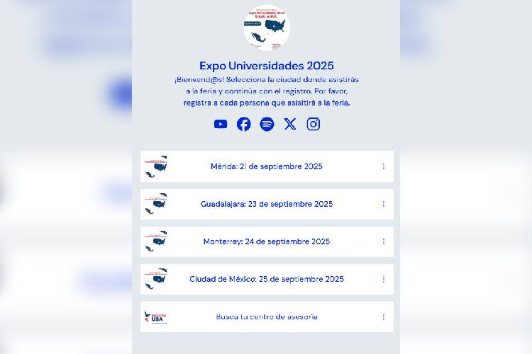 Regresa a Guadalajara la Expo Universidades de EUA 2025