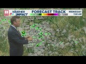 Rain chances come up a little, but only slightly in metro Atlanta, north Georgia