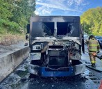 Crews called to burning Brink’s truck on I