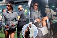 Eagles security guard caught checking out DeVonta Smith's fiancée