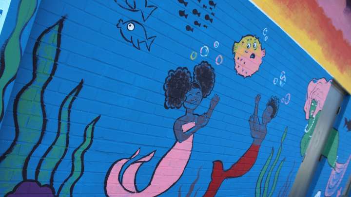 Mural painted by Newport residents covered due to mistake