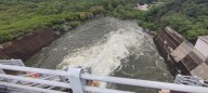 Comisión Nacional del Agua desfogan presa La Boca