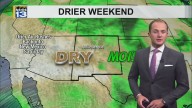Drier, warmer weather moves in for the weekend