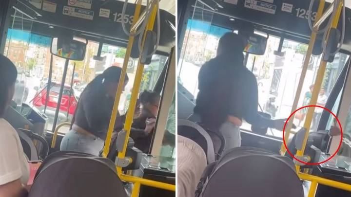 Arrestan a mujer que lanzó a una adulta mayor del camión, nadie ayudó