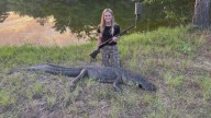 11-year-old Texas girl catches 8.5-foot, 300-pound alligator while hunting with dad, brother
