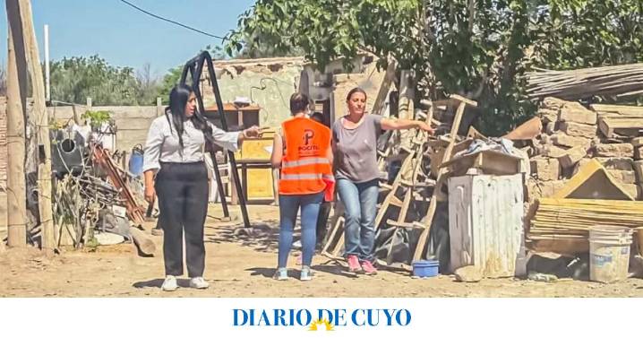 Como consecuencia del temporal de Santa Rosa una familia de Pocito perdió su casa, pero ya recibió ayuda para su reconstrucción