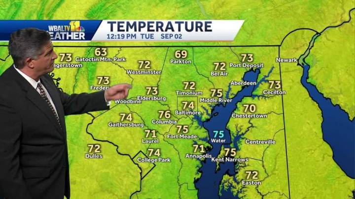 Weather: Temps in 70s with small chance of rain in Maryland