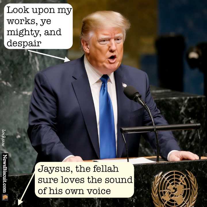 Tin pot dictator addresses 80th session of UN