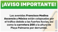 Cierran carretera a Mismaloya por derrumbe a la altura de playa Palmares