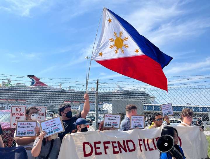 Group protests deportation of Filipino seafarers in Baltimore