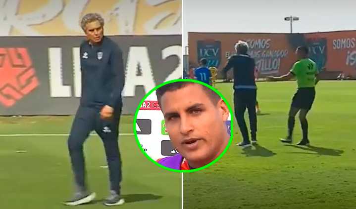 'Chemo' del Solar explotó contra su delantero: se metió al campo y se ganó la roja en pleno clásico trujillano de la Liga 2