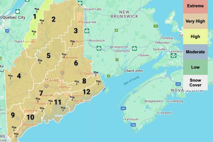 Weather service warns of fire danger, overnight freeze in Maine