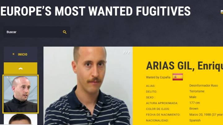Europol incluye al 'hacker' español 'desinformador ruso' en su lista de los más buscados