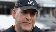 Cincinnati head coach Scott Satterfield reacts to Shawn Clark's death