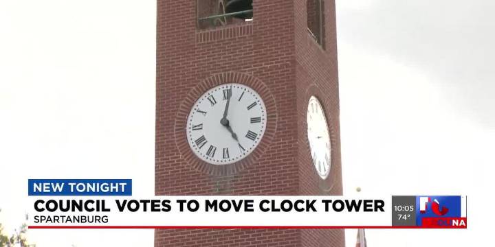 Spartanburg city council votes to move historic clock tower
