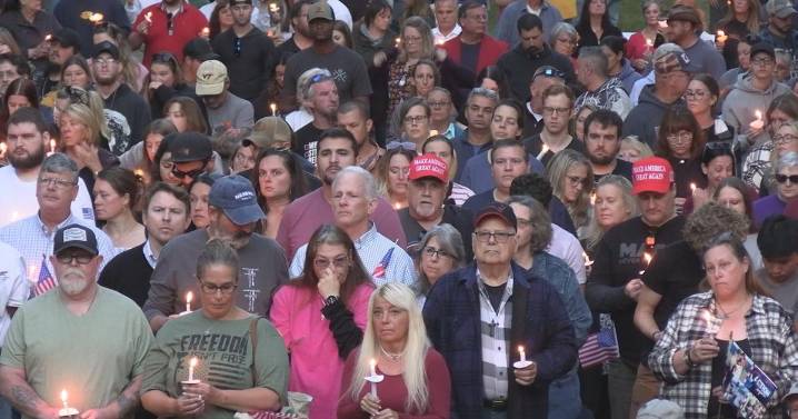 Hundreds gather in Augusta for vigil honoring Charlie Kirk
