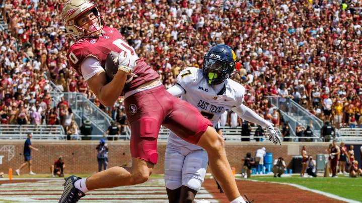 59-0. 49-0. 48-0. Those were some halftime scores across college football on a romp