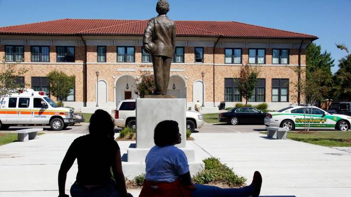 A Black student was found hanging from a tree. Police say there's no sign of foul play.