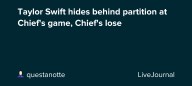Taylor Swift hides behind partition at Chief's game, Chief's lose: ohnotheydidnt