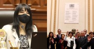 Inauguran placa con nombres de todos los expresidentes del Congreso Unicameral y excluyen a Mirtha Vásquez