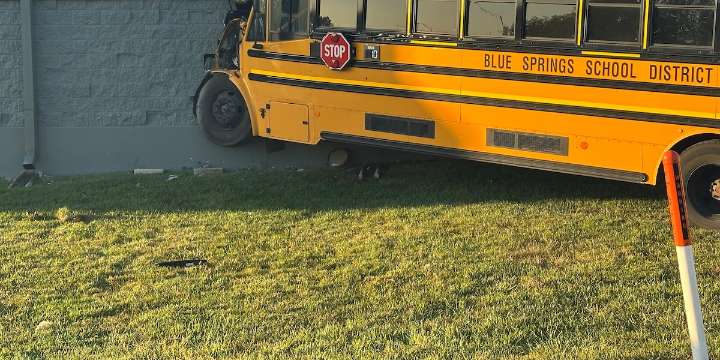Students taken to hospital after school bus crashes into Blue Springs dentist office
