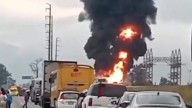 Arde transformador en subestación eléctrica de la CFE en Tarandacuao