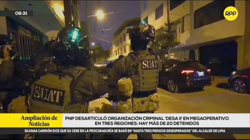 Así operaba en el Perú la peligrosa organización ‘Desa II’, desarticulada en un megaoperativo