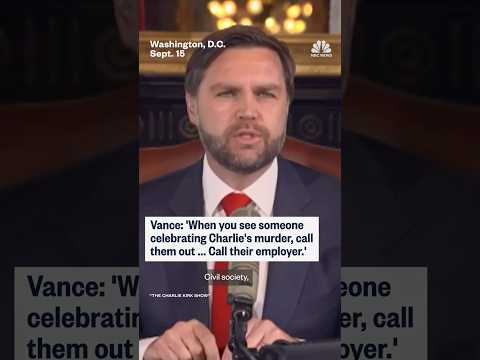 Vance: 'When you see someone celebrating Charlie's murder, call them out ... Call their employer'