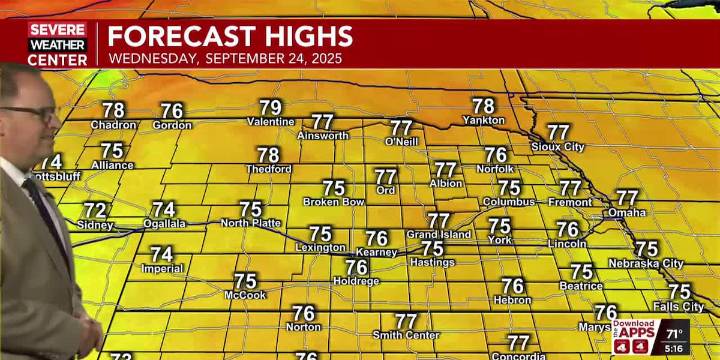 After a cool and wet Tuesday, drier and warmer weather settles in the rest of the week