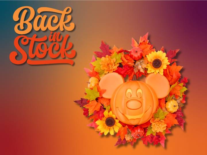 Restock: Disney fans are racing to grab this Mickey Mouse pumpkin wreath that keeps selling out