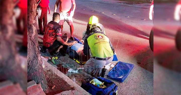 Ebrio conductor atropella a dos peatones tras huir de accidente en Ciudad Victoria