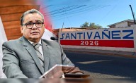 Aparecen pintas de Juan José Santiváñez con los colores del partido APP en Arequipa