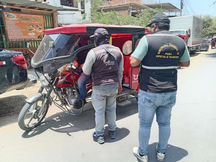 MPP sanciona a 15 mototaxis y 2 autos por informalidad en Piura
