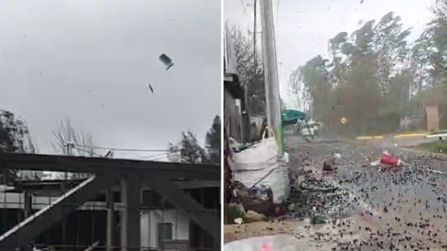 Un tornado causó estragos en Linares