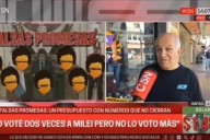Apareció otro arrepentido de Milei: "La voté hace 15 días pero no lo voto más"
