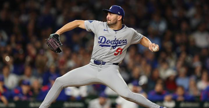 Alex Vesia strikes out two in perfect rehab inning